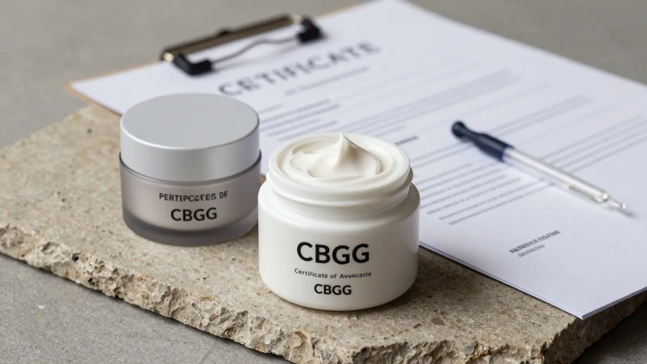 Kosmetika s CBG a laboratorní certifikát kvality