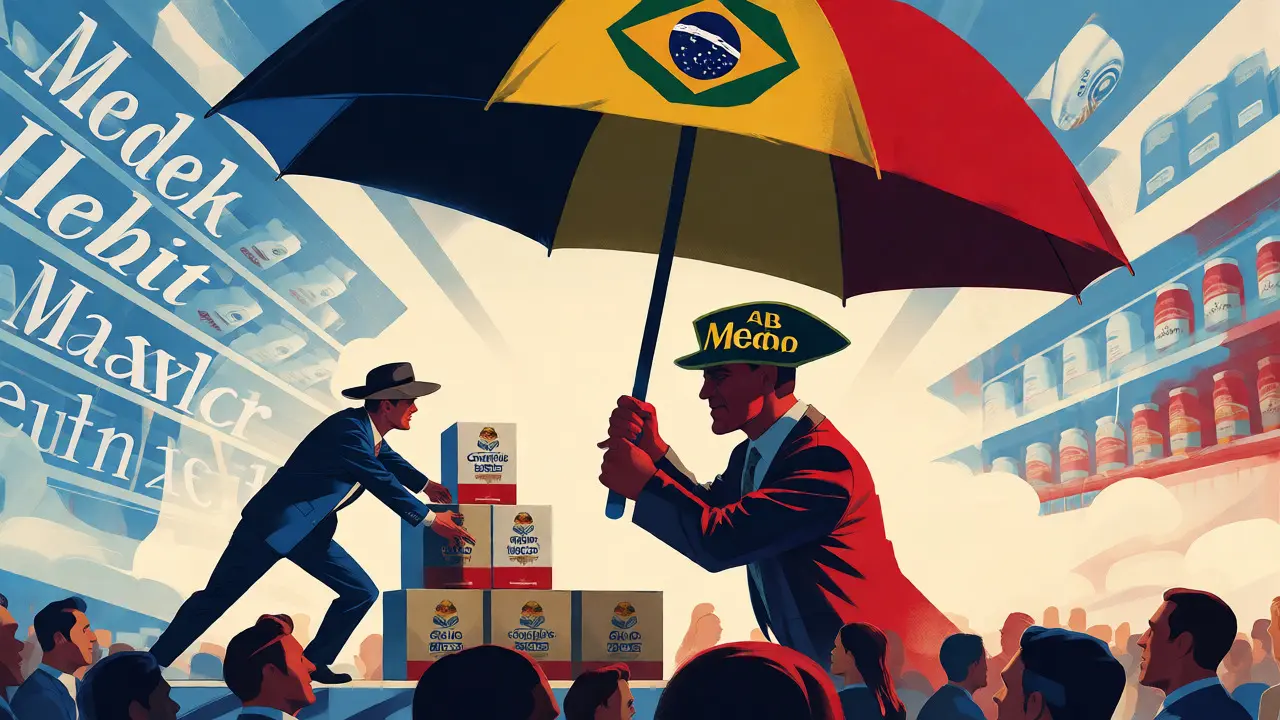 Konceptuální ilustrace vlastnické struktury a distribuce mexických piv
